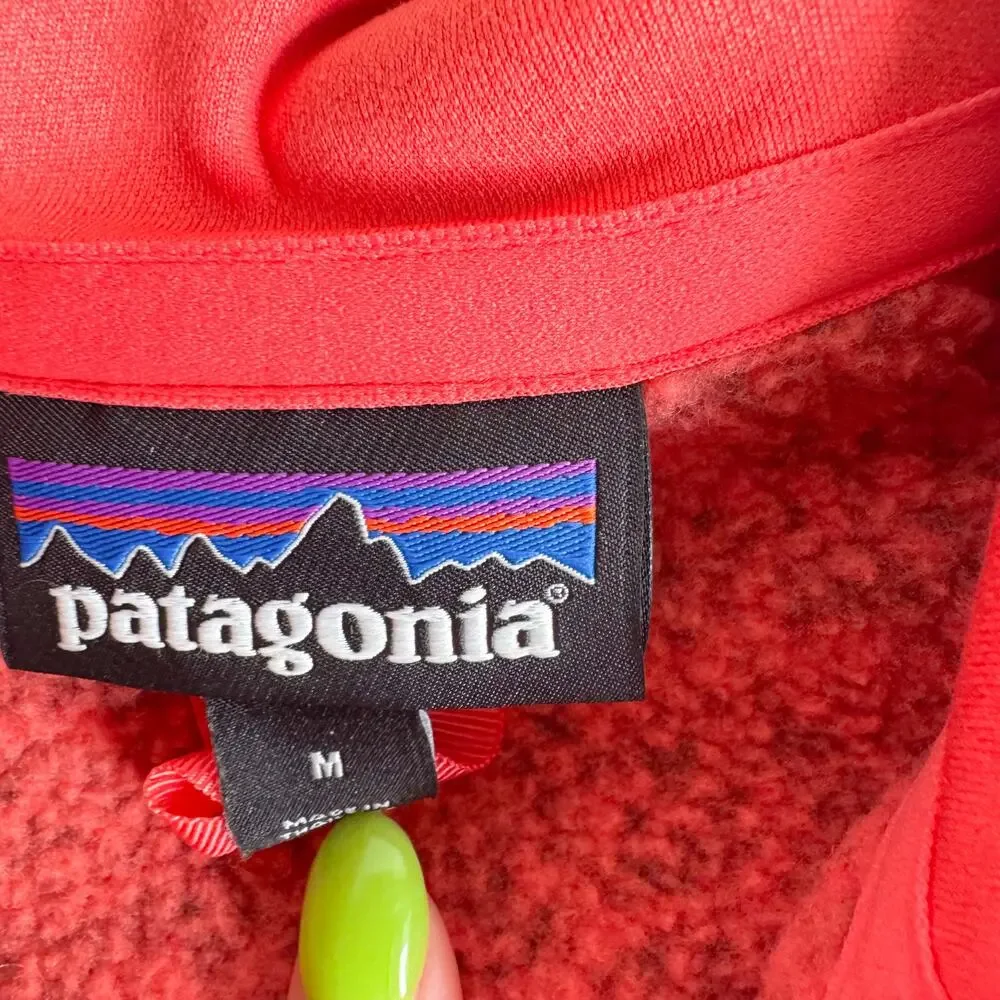 Patagonia Tomato Red Better Sweater Half Zip Fleece Jacket Medium Gorp Gorp Core